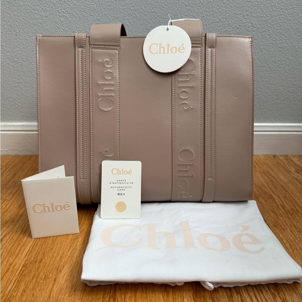 CHLOE Woody Leather Medium Tote